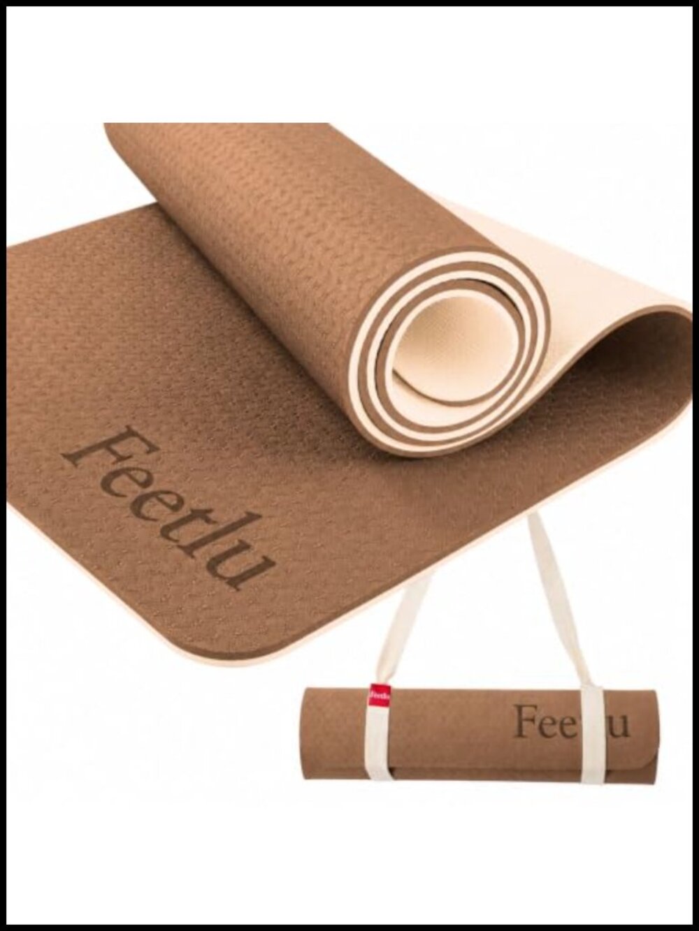 Extra Thick 10mm Non-Slip Yoga Mat 72x24 with Carry Strap